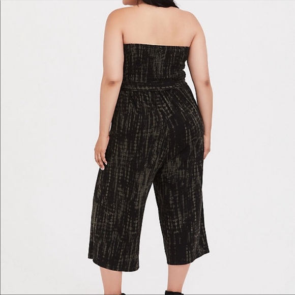 Torrid Olive and Black Tie Dye Jumpsuit - Picture 2 of 5